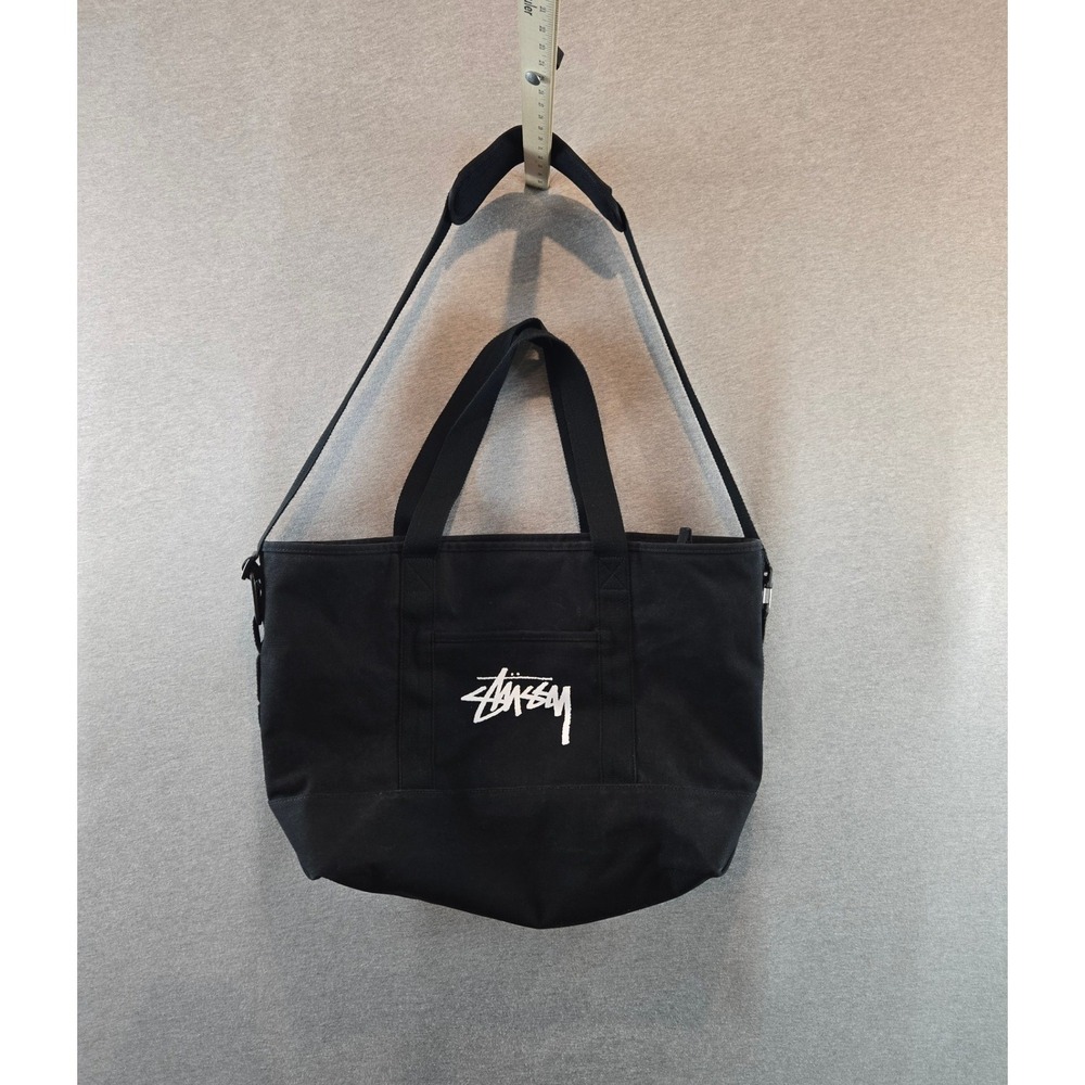 Stussy x Nike Tote Bag Black Canvas CZ1521-010 Collaboration Padded Strap Rare